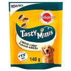 Pedigree Tasty Minis Cheese & Beef Nibbles Dog Treats 140g