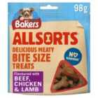 Bakers Allsorts Chicken, Beef and Lamb Dog Treats 98g