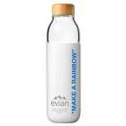Evian SOMA Travel Glass Water Bottle Designer Light Blue 500ml