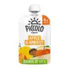 Piccolo Apple & Apricot Organic Pouch, 4 mths+ 100g