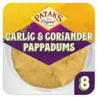 Patak's Garlic & Coriander Pappadums 8 per pack