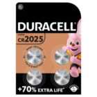 Duracell Specialty 2025 Lithium Coin Battery 4 per pack