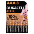 Duracell Plus 100% AAA Alkaline Batteries 8 per pack