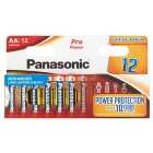 Panasonic Pro Power AA Batteries Alkaline 12 per pack