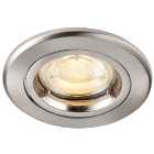 Saxby GU10 Satin Nickel Fire Rated Cast Fixed Downlight - 50W
