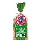 New York Bakery Co. Red Onion & Chive Bagel 5 per pack