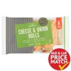 Morrisons 6 Fresh Bake Cheese & Onion Rolls 444g