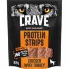 CRAVE Turkey and Chicken Protein Strips 55g