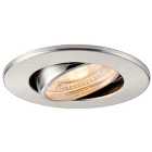 Saxby Integrated LED Fire Rated Adjustable Warm White Dimmable Downlight 500lm - Brushed Nickel
