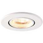 Saxby Integrated LED Fire Rated Adjustable Warm White Dimmable Downlight - Matt White