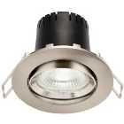 Saxby Integrated LED Adjustable Cool White Satin Nickel Downlight