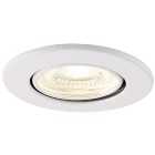 Saxby Integrated LED Fire Rated Adjustable Cool White Dimmable Downlight 500lm - Matt White