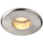 Saxby GU10 Satin Nickel Fire Rated IP65 Cast Fixed Downlight - 50W