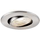 Saxby Integrated LED Fire Rated Adjustable Cool White Dimmable Downlight 500lm - Brushed Nickel
