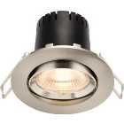 Saxby Integrated LED Adjustable Warm White Satin Finish Downlight