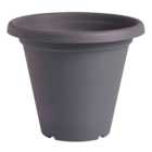 Clever Pots Grey Plastic Round Plant Pot 19/20cm