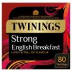 Twinings English Strong Breakfast Tea 80 per pack