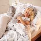 Holly Willoughby Tamsin Grey 100% Cotton Reversible Duvet Cover and Pillowcase Set