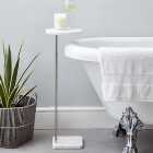 Marble Effect Top White Bath Table
