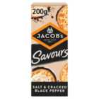 Jacob's Savours Bakes Salt & Cracked Black Pepper Crackers 200g