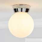 Harlow Frosted Glass Flush Ceiling Light