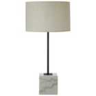 Premier Housewares Murdoch Table Lamp w/ Base & Linen Shade