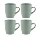 Set of 4 Green Stoneware Mugs