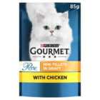 Gourmet Perle Cat Food Mini Fillets Chicken in Gravy 85g