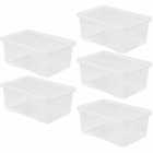 Wham 45L Crystal Storage Box and Lid 5 Pack