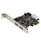 StarTech.com 2 Port PCI Express (PCIe) SuperSpeed USB 3.0 Card Adapter with UASP - LP4 Power