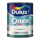Dulux Once Gloss Brilliant White Paint - 750ml