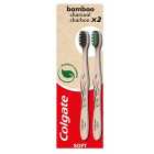 Colgate Bamboo Charcoal Soft Toothbrush 2 per pack