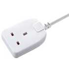 Masterplug 13A Single Socket Extension Lead with 10m Cable - White