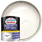 Sandtex Rapid Dry Plus Soft Satin Paint - Pure Brilliant White - 750ml