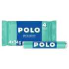 Polo Spearmint Mint Tube Multipack 4 Pack 136g