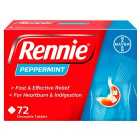 Rennie Peppermint Heartburn & Indigestion Relief Tablets 72 per pack