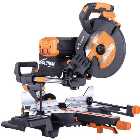 Evolution R255SMS-DB+ Pro-Pack 255mm Double Bevel Sliding Mitre Saw with Multi-Material Cutting (110V)