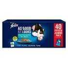 FELIX As Good As it Looks Ocean Feasts Wet Cat Food, 40x100g