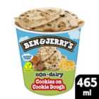 Ben & Jerry's Non Dairy Vegan Cookies on Cookie Dough Caramel Ice Cream Tub 465ml