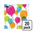 Balloons Paper Napkins 20 per pack