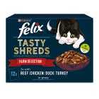 Felix Tasty Shreds Farm Selection, 12x80g