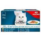 GOURMET Perle Chef's Collection in Gravy Wet Cat Food, 40x85g