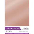 Crafter's Companion Centura Pearl Metallic A4 Single Colour 10 Sheet Pack - Rose Gold