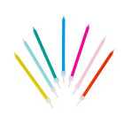 Rainbow Birthday Candles with Holders 16 per pack