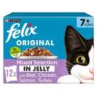 Felix Original Senior 7+ Variety Selection in Jelly Wet Cat Food 12 x 100g