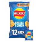 Walkers Cheese & Onion Multipack Crisps 12 per pack