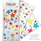 Painted Stars Tissue Paper 4 per pack