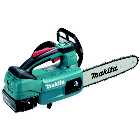 Makita DUC254RT 25cm 18V Brushless Top Handle Chainsaw LXT Kit with 5Ah Battery and Fast Charger.