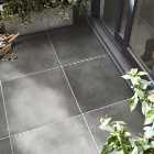 Konkrete Anthracite Matt Concrete effect Porcelain Outdoor Wall & floor Tile, Pack of 3, (L)610mm (W)610mm