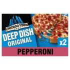 Chicago Town 2 Deep Dish Pepperoni Mini Pizzas 320g